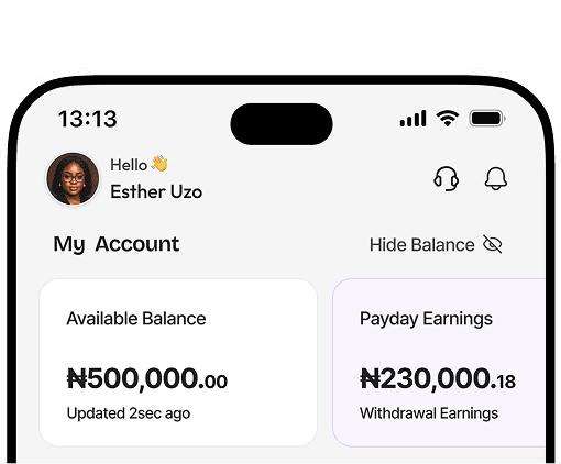 ChequeIn mobile app spending balance